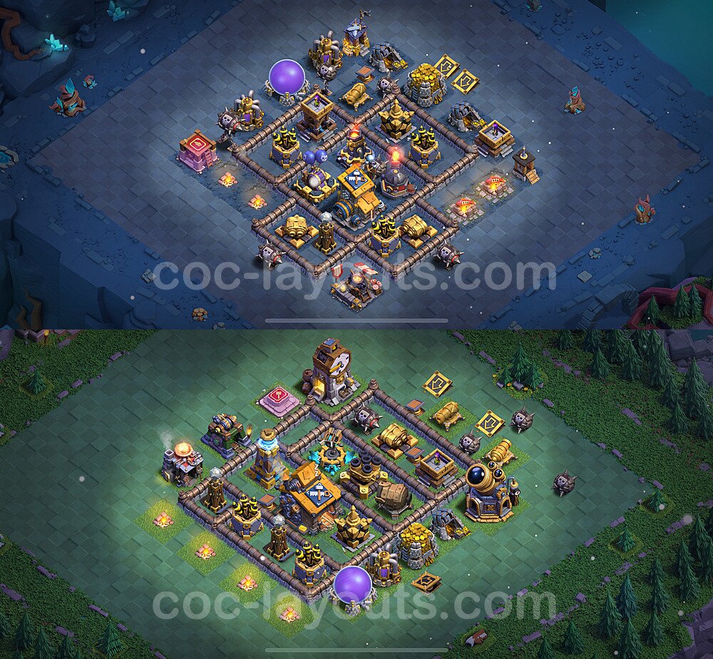 Best Builder Hall Level 10 Anti Everything Base with Link - Copy Design 2024 - BH10 - #24