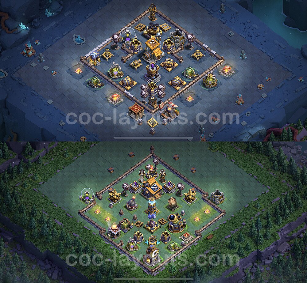 Best Builder Hall Level 10 Anti 2 Stars Base with Link - Copy Design 2023 - BH10 - #8
