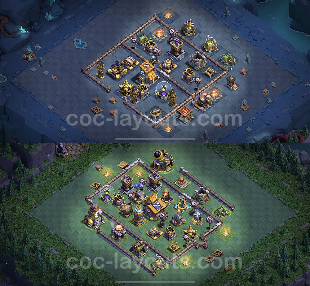 Best Builder Hall Level 10 Anti Everything Base with Link - Copy Design 2023 - BH10 - #9