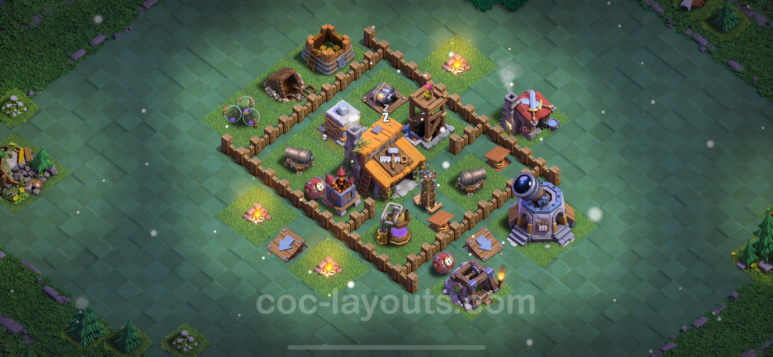 Melhor Layout CV3 Base do Construtor COC Clash of Clans 2023 14