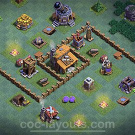 Diseño de aldea con Taller del Constructor nivel 3 - Perfecta COC Clash of Clans Base - (#10)