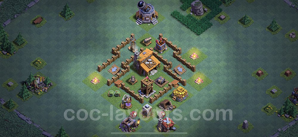 Diseño de aldea con Taller del Constructor nivel 3 - Perfecta COC Clash of Clans Base - (#1)