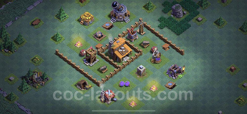 Maison des ouvriers niveau 3 Base - MDO 3 / HDV 3 - Clash of Clans - (#10)