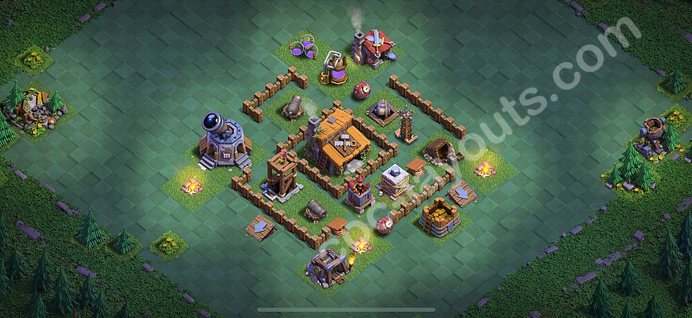 Gute Anti Alles Base Layout Meisterhütte Level 3 - BH3 / MH3 Nachtdorf - COC Clash of Clans 2025 - #20