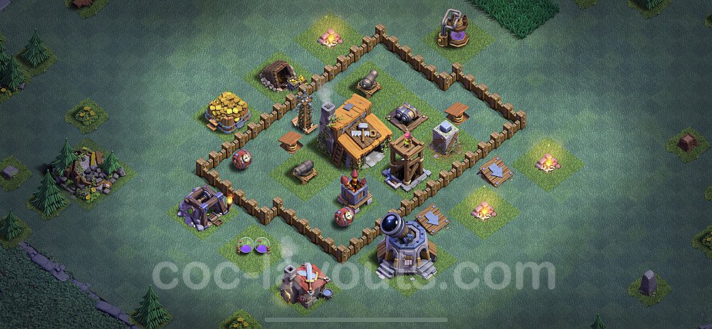 Meisterhütte LvL 3 Base / Layout - Nachtdorf COC Clash of Clans - MH3 / BH3 - (#5)