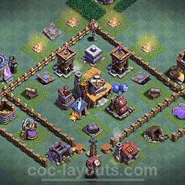 Best Builder Hall Level 4 Anti Everything Base with Link - Copy Design - BH4 - #10