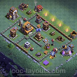 Best Builder Hall Level 4 Max Levels Base with Link - Copy Design - BH4 - #17