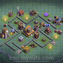 Diseño de aldea al Maximo para Taller del Constructor nivel 4 Copiar - Full COC Base + Enlace - #18