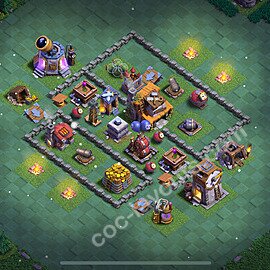 Die Anti 3 Sterne Layout Meisterhütte Level 4 + Link - BH4 / MH4 Nachtdorf - COC Clash of Clans 2025 - #23