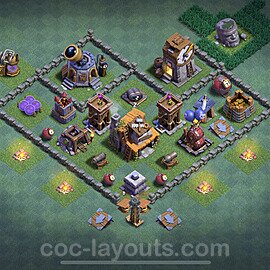 Best Builder Hall Level 4 Anti Everything Base with Link - Copy Design - BH4 - #29