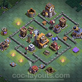 Best Builder Hall Level 4 Anti Everything Base with Link - Copy Design 2023 - BH4 - #37