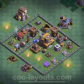 Best Builder Hall Level 4 Anti Everything Base with Link - Copy Design 2023 - BH4 - #38