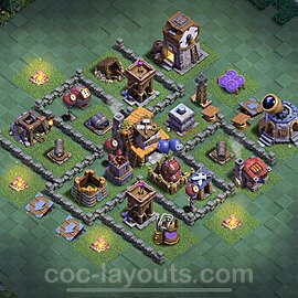 Best Builder Hall Level 4 Anti 2 Stars Base with Link - Copy Design 2022 - BH4 - #40