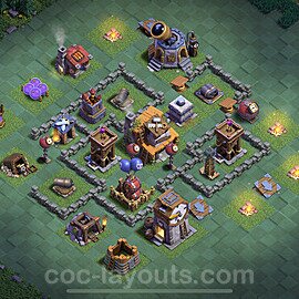 Best Builder Hall Level 4 Anti Everything Base with Link - Copy Design 2022 - BH4 - #41