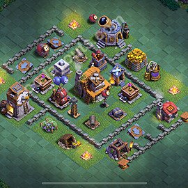 Meisterhütte LvL 4 Base + Link / Layout - Nachtdorf COC Clash of Clans 2026 - MH4 / BH4 - (#44)