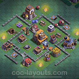 Diseño de aldea 2025 Anti Todo para Taller del Constructor nivel 4 Copiar - COC Base + Enlace - #45