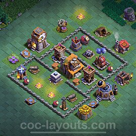 Diseño de aldea 2025 al Maximo para Taller del Constructor nivel 4 Copiar - Full COC Base + Enlace - #46