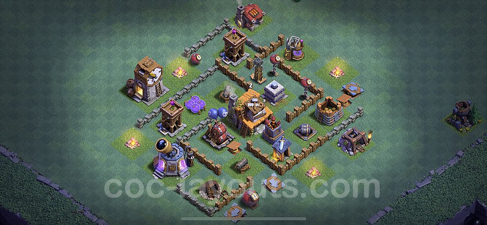 Best Builder Hall Level 4 Anti Everything Base with Link - Copy Design - BH4 - #11