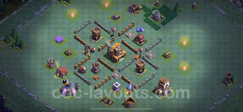 Best Builder Hall Level 4 Base with Link - Clash of Clans - BH4 Copy - (#12)