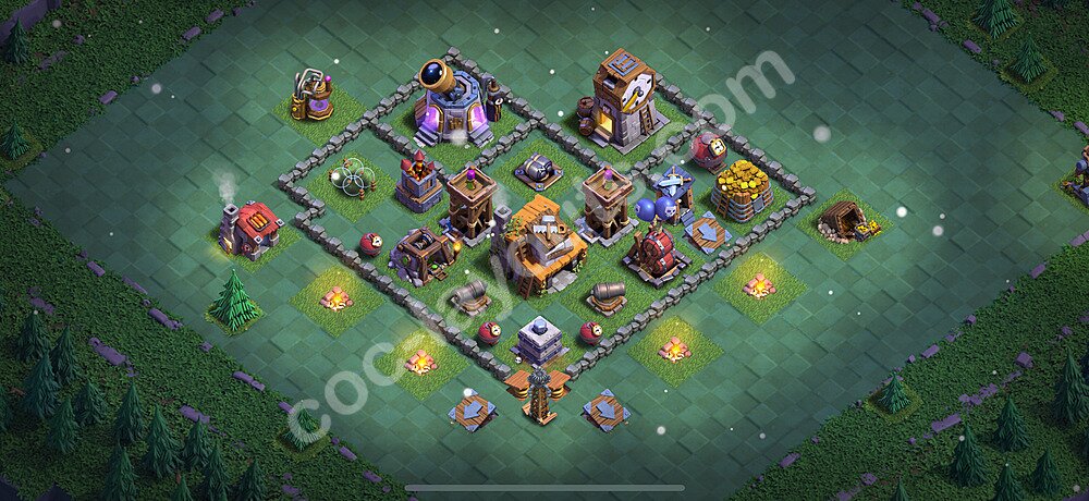 Best Builder Hall Level 4 Anti Everything Base with Link - Copy Design 2025 - BH4 - #29