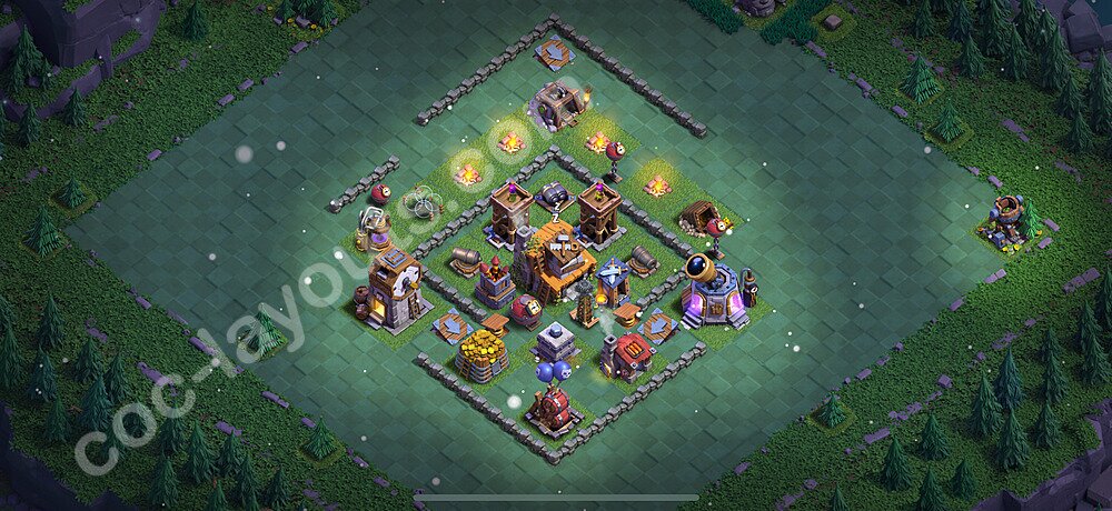 Base Sala del Costruttore livello 4 + Link - Imbattibile Disposizione Villaggio COC 2025 - #3