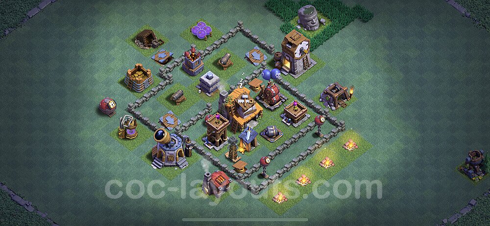 Best Builder Hall Level 4 Base with Link - Clash of Clans 2021 - BH4 Copy - (#31)