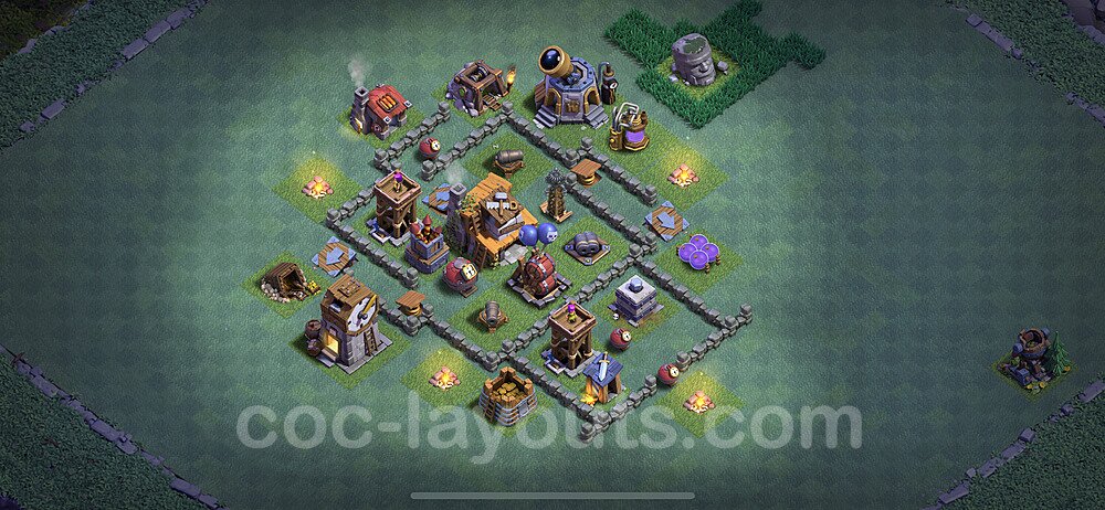 Best Builder Hall Level 4 Base with Link - Clash of Clans - BH4 Copy - (#34)