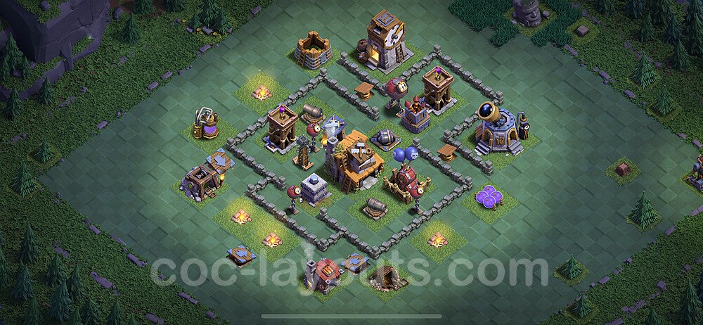 Best Builder Hall Level 4 Anti Everything Base with Link - Copy Design 2021 - BH4 - #37