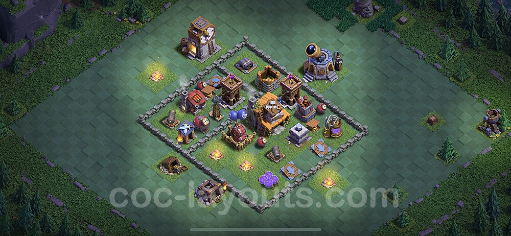 Best Builder Hall Level 4 Anti Everything Base with Link - Copy Design - BH4 - #38