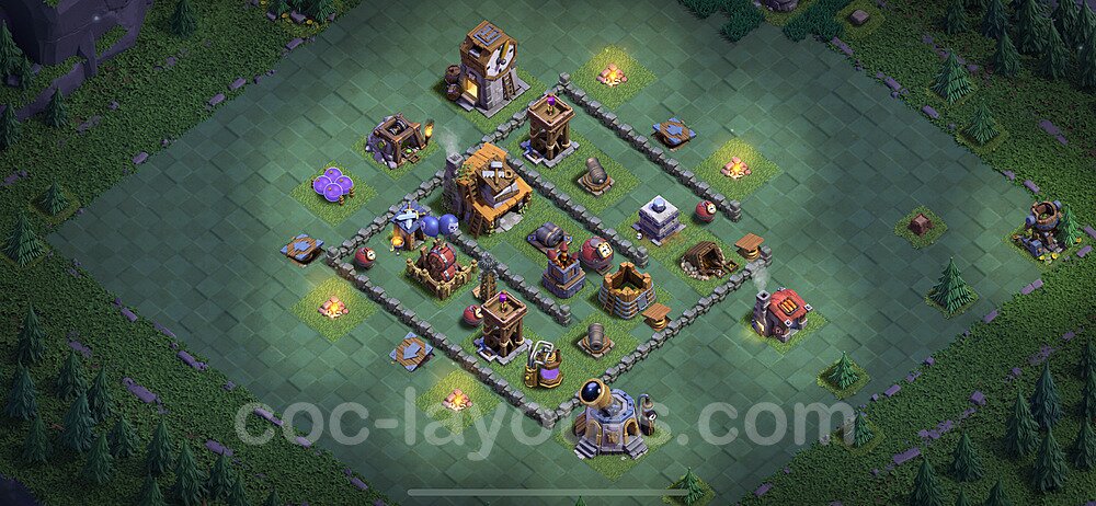 Diseño de aldea con Taller del Constructor nivel 4 Copiar - Perfecta COC Clash of Clans Base + Enlace - (#39)