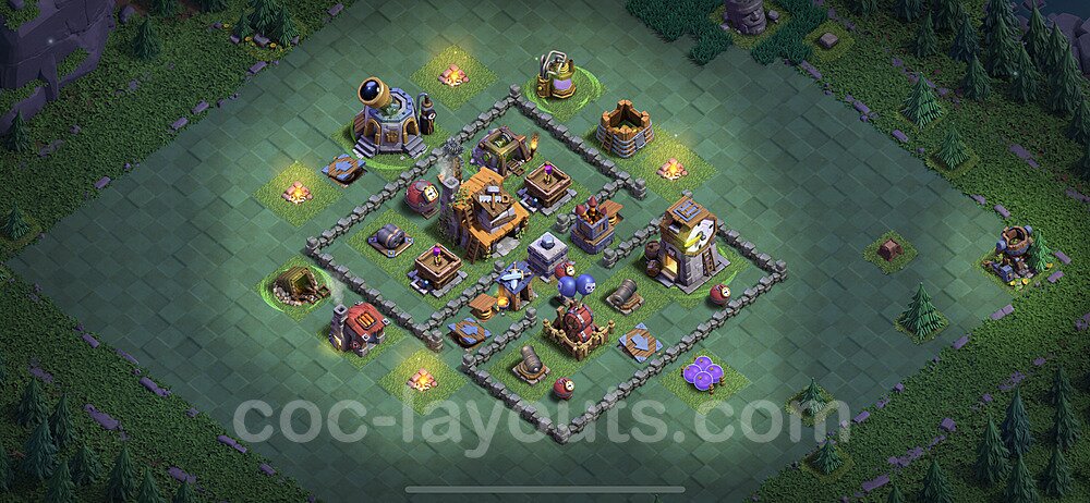 Best Builder Hall Level 4 Base with Link - Clash of Clans 2023 - BH4 Copy - (#42)