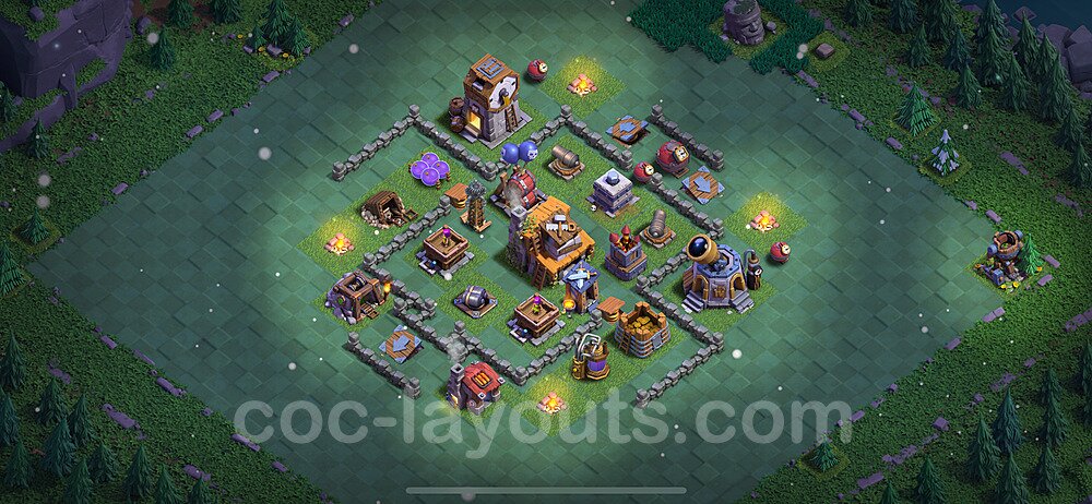 Best Builder Hall Level 4 Anti Everything Base with Link - Copy Design 2023 - BH4 - #45