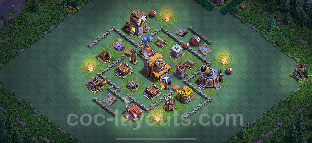 Best Builder Hall Level 4 Anti Everything Base with Link - Copy Design 2025 - BH4 - #45