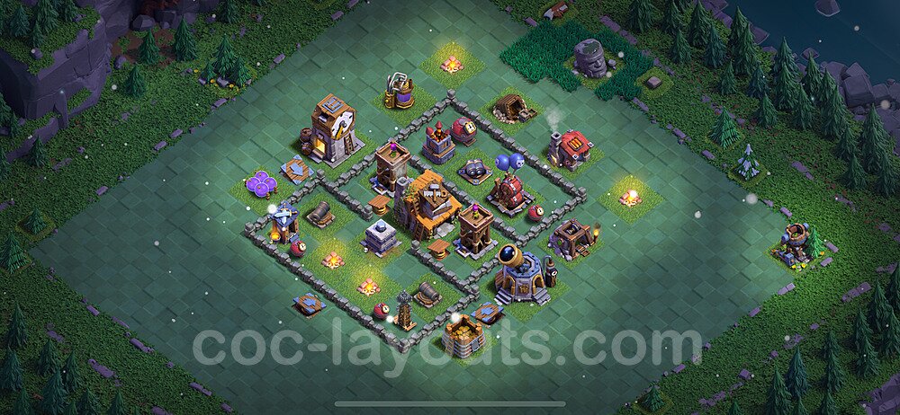 Best Builder Hall Level 4 Max Levels Base with Link - Copy Design 2023 - BH4 - #46