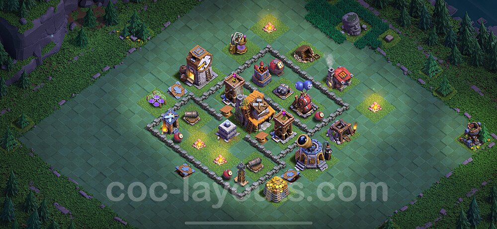 Gute Maximal Base Layout Meisterhütte Level 4 + Link - BH4 / MH4 Nachtdorf - COC Clash of Clans 2025 - #46