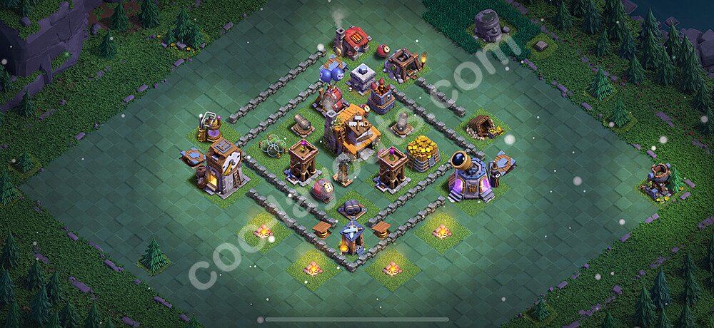 Meisterhütte LvL 4 Base + Link / Layout - Nachtdorf COC Clash of Clans 2025 - MH4 / BH4 - (#6)