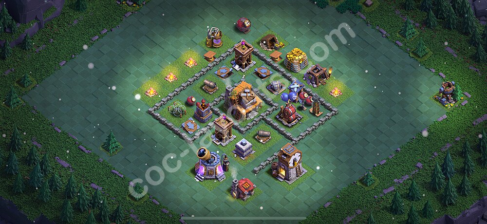Baza wioska budowniczy 4 z linkiem dla COC Clash of Clans 2025 - BH4 - #8