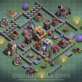 Best Builder Hall Level 5 Anti Everything Base with Link - Copy Design - BH5 - #22