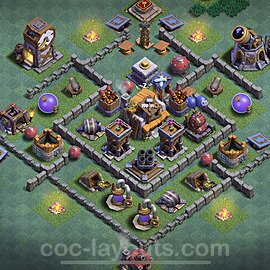 Best Builder Hall Level 5 Anti Everything Base with Link - Copy Design 2021 - BH5 - #49