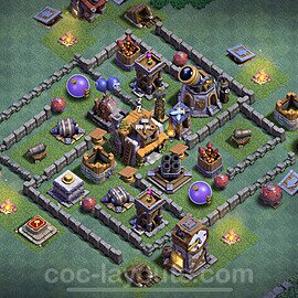 Best Builder Hall Level 5 Anti 2 Stars Base with Link - Copy Design 2021 - BH5 - #50