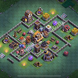 Clash of Clans منشئ قاعة المستوى 5 متغير القاعدة 52