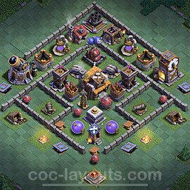 Best Builder Hall Level 5 Anti Everything Base with Link - Copy Design 2021 - BH5 - #53