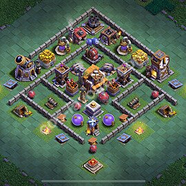 Gute Anti Alles Base Layout Meisterhütte Level 5 + Link - BH5 / MH5 Nachtdorf - COC Clash of Clans 2025 - #53