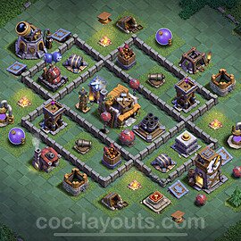 Best Builder Hall Level 5 Anti Everything Base with Link - Copy Design 2021 - BH5 - #55