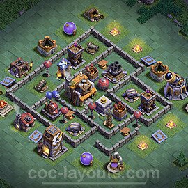 Diseño de aldea con Taller del Constructor nivel 5 Copiar - Perfecta COC Clash of Clans 2021 Base + Enlace - (#56)