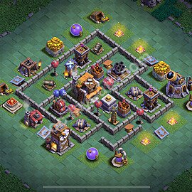 Clash of Clans منشئ قاعة المستوى 5 متغير القاعدة 56