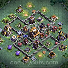 Best Builder Hall Level 5 Anti Everything Base with Link - Copy Design 2021 - BH5 - #60