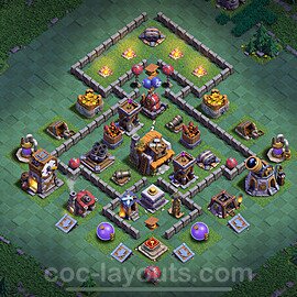 Base Sala del Costruttore livello 5 + Link - Anti 2 Stelle Disposizione Villaggio COC 2025 - #61