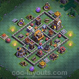 Die Anti 3 Sterne Layout Meisterhütte Level 5 + Link - BH5 / MH5 Nachtdorf - COC Clash of Clans 2025 - #62