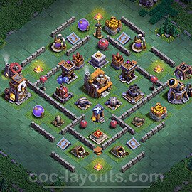 Gute Anti Alles Base Layout Meisterhütte Level 5 + Link - BH5 / MH5 Nachtdorf - COC Clash of Clans 2025 - #64